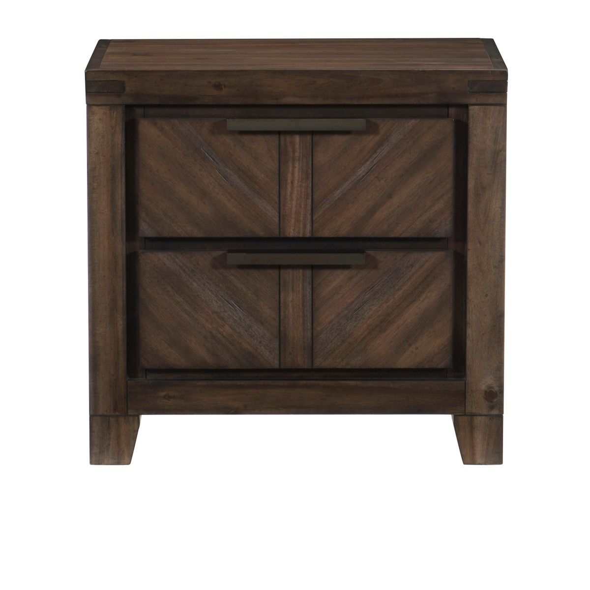 Parnell - 4 Piece Set (Queen Bed, Nightstand, Dresser, Mirror) - Cherry