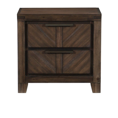 Parnell - 4 Piece Set (Queen Bed, Nightstand, Dresser, Mirror) - Cherry