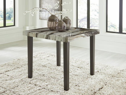 Jazmore - Square Dining Room Counter Table - Dark Brown / Beige
