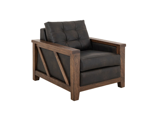 Walnut - Armchair - Licorice Black