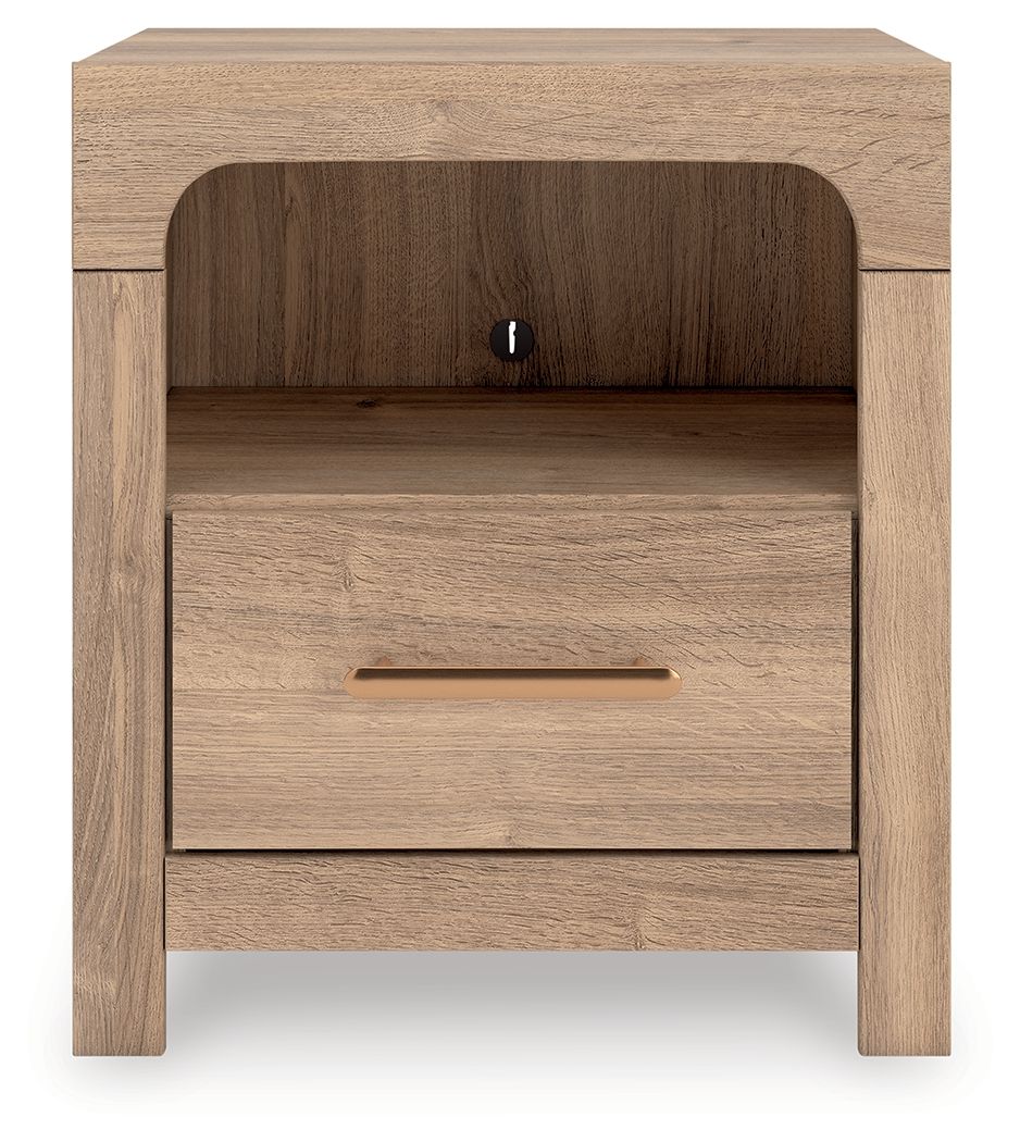Hollymount - One Drawer Night Stand - Tan