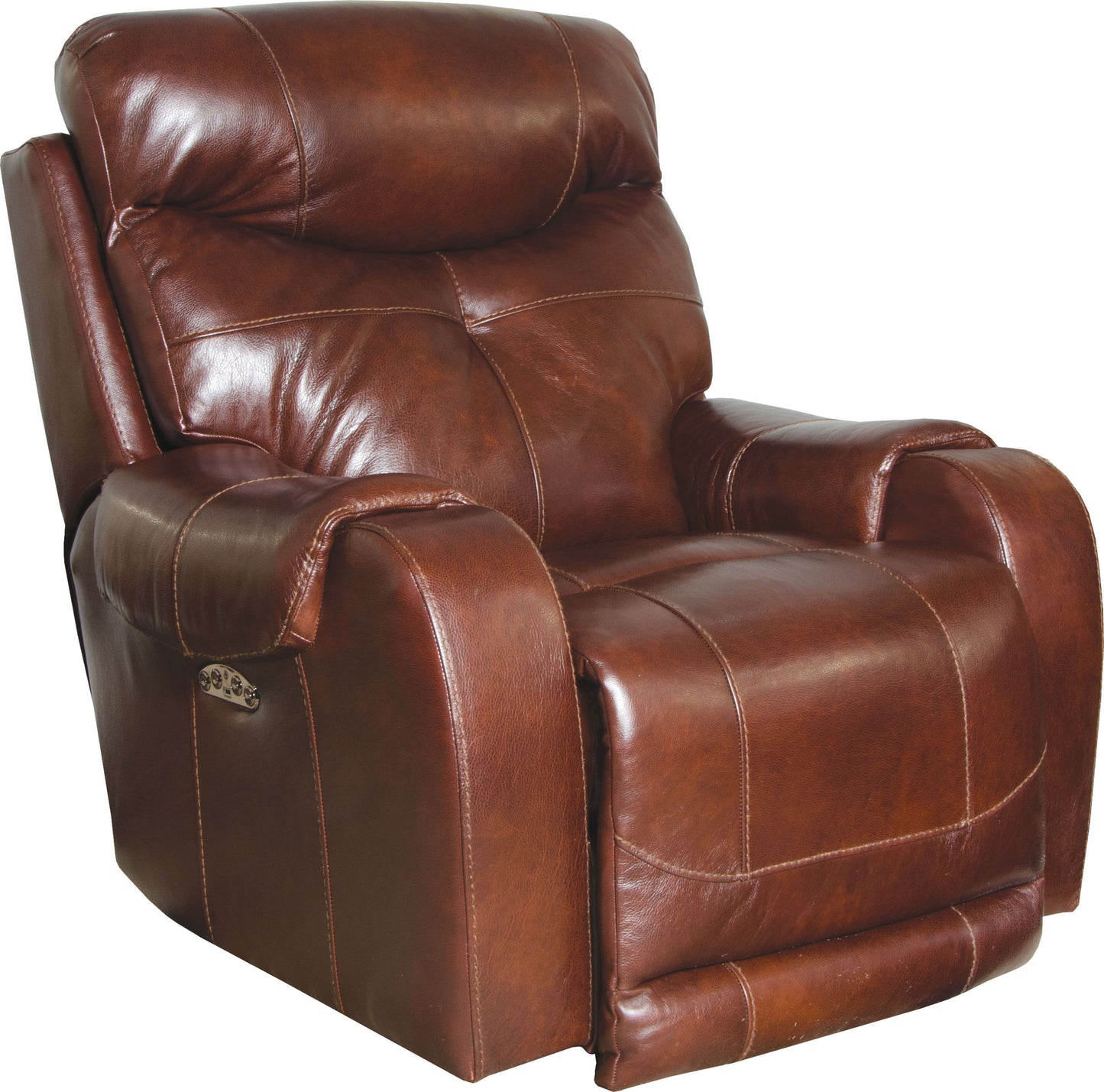 Venice - Power Headrest With Lumbar Power Lay Flat Recliner - Chocolate