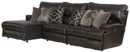 Como - 3 Piece Italian Leather Match Reclining Sofa