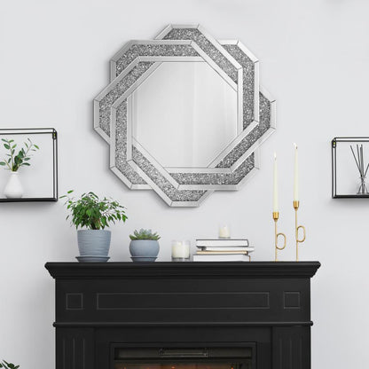 Mikayla - Braided Frame Wall Mirror - Silver