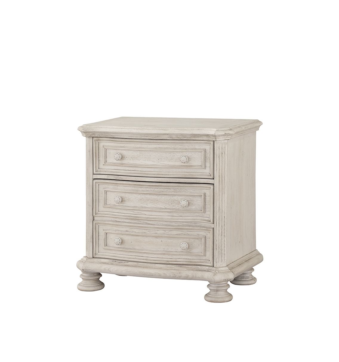 B01511 - Wood Nightstand - White