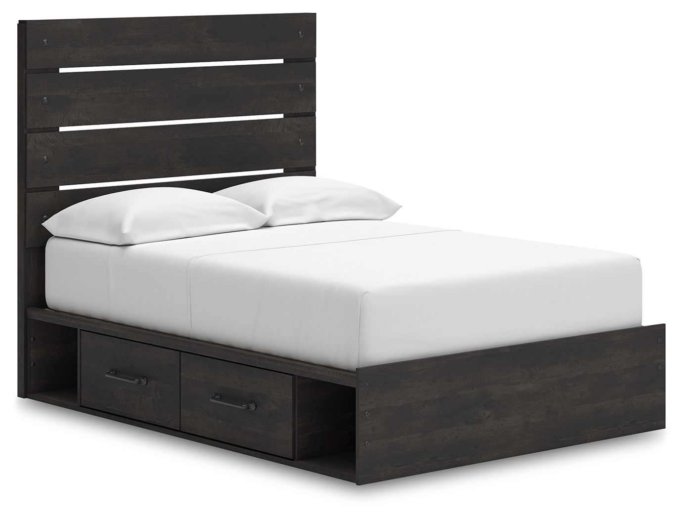 Delmorta - Panel Bed With Storage