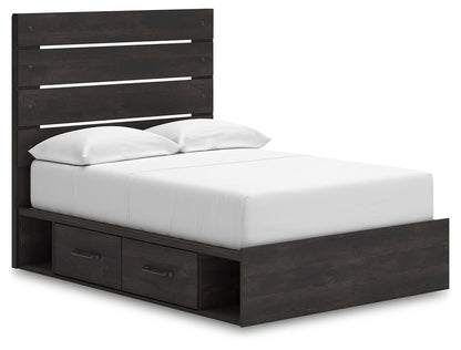 Delmorta - Panel Bed With Storage