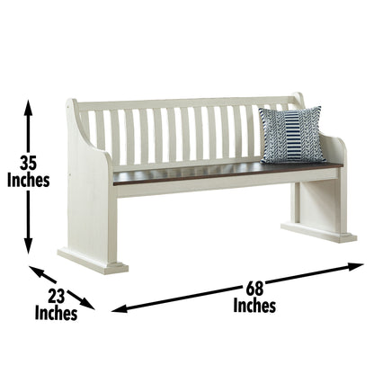 Joanna - Bench With Back - White