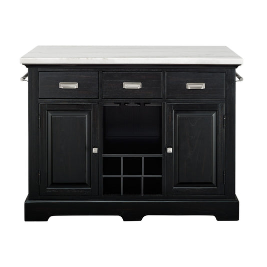 Aspen - Kitchen Island - Black