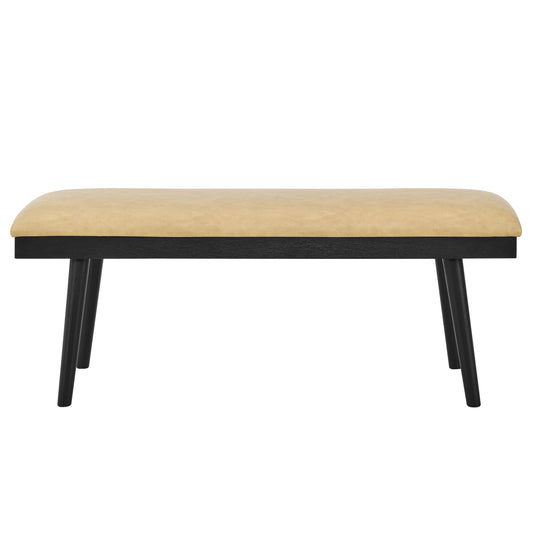 Vida Black - PU Dining Bench - Sand / Black