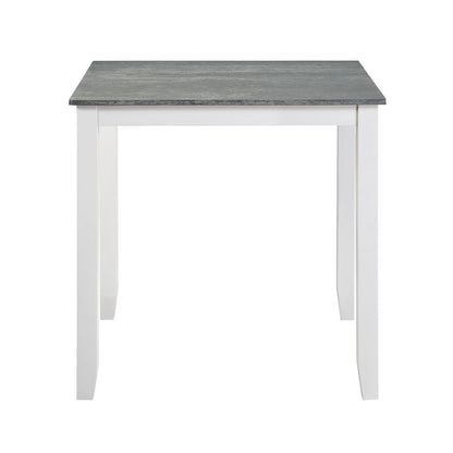 Lowell - 5 Piece Counter Height Set - White / Gray