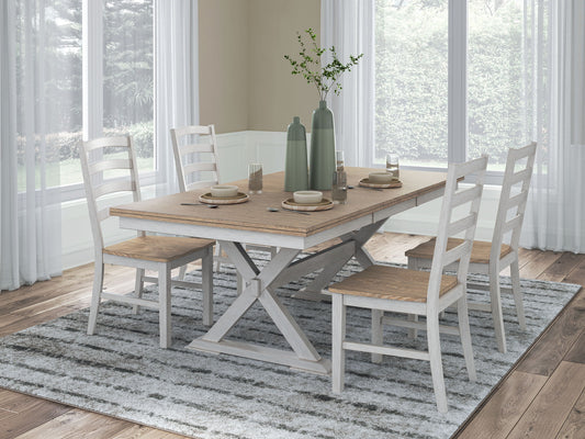 Westlinport - Rectangular Dining Room Butterfly Extension Table Set