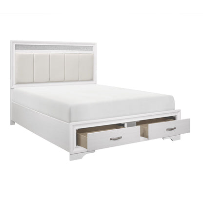 Luster - Platform Bed With Footboard Storage