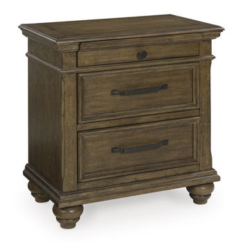 Waynely - Three Drawer Night Stand - Medium Brown