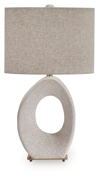 Trentlen - Paper Table Lamp - Cream / Gold Finish