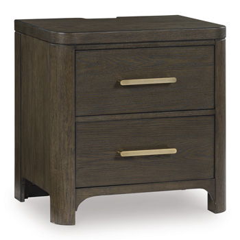Darimore - Two Drawer Night Stand - Burnished Brown