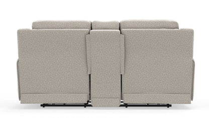 Micah - Power Headrest Power Deep Seat Reclining Console Loveseat - Oatmeal
