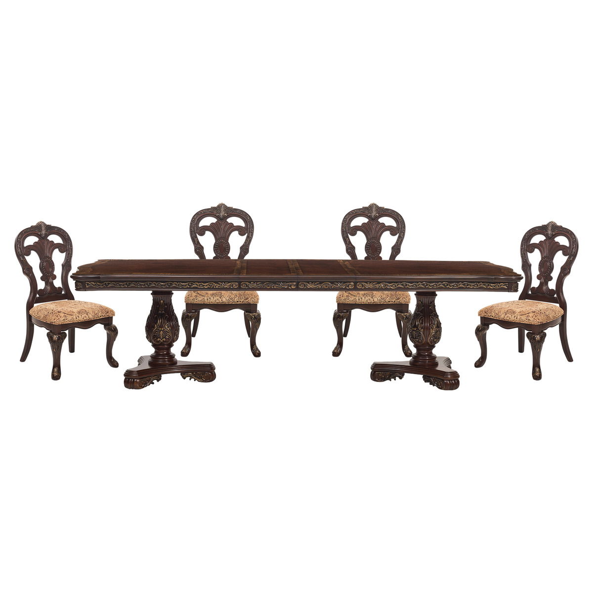 Deryn Park - 5 Piece Set (Table & 4 Side Chairs) - Cherry