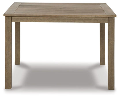 Aria Plains - Square Dining Table W/Umb Opt - Brown