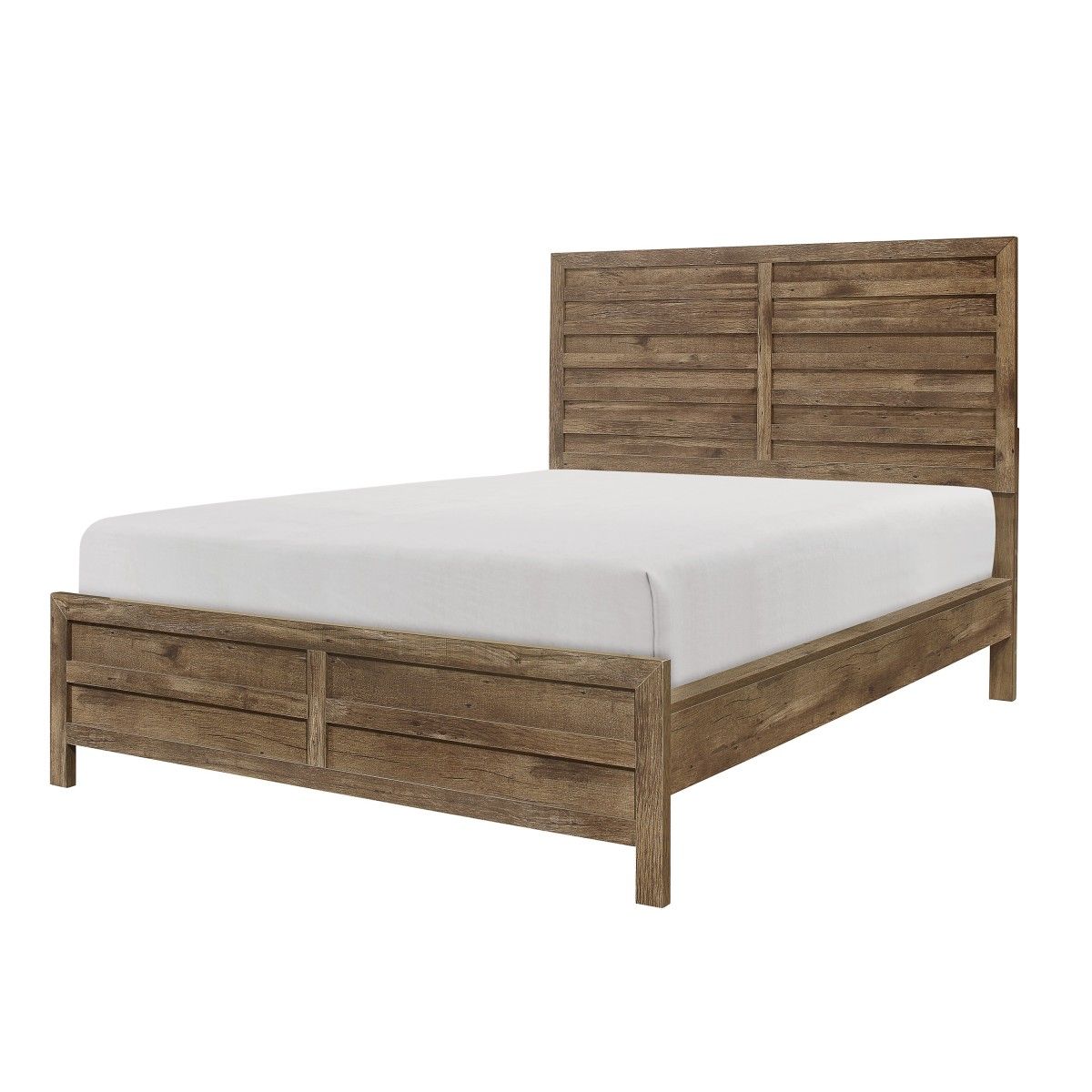 Mandan - 4 Piece Set (Queen Bed, Nightstand, Dresser, Mirror) - Brown