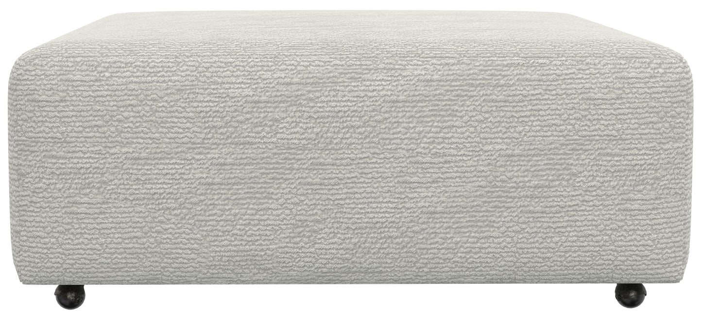 Majesty - Castered Cocktail Ottoman - White