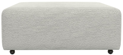 Majesty - Castered Cocktail Ottoman - White