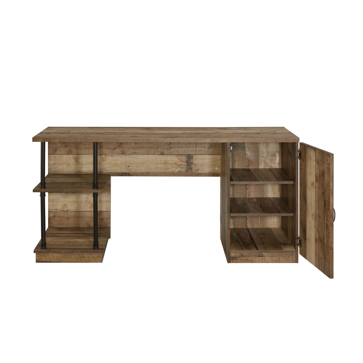 Canna - Writing Desk - Rustic Oak & Black Finish