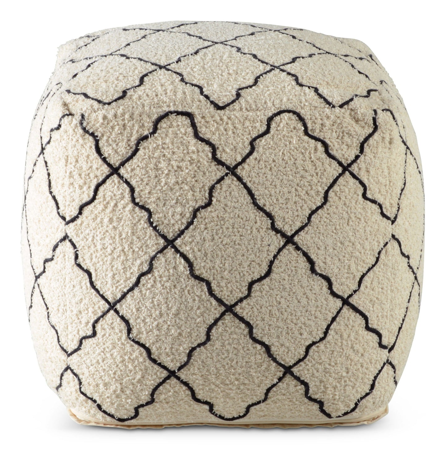 Lattice - Square Pouf - Beige