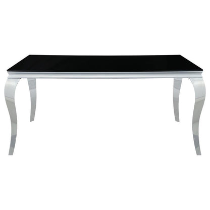 Carone - Rectangular Glass Top Dining Table