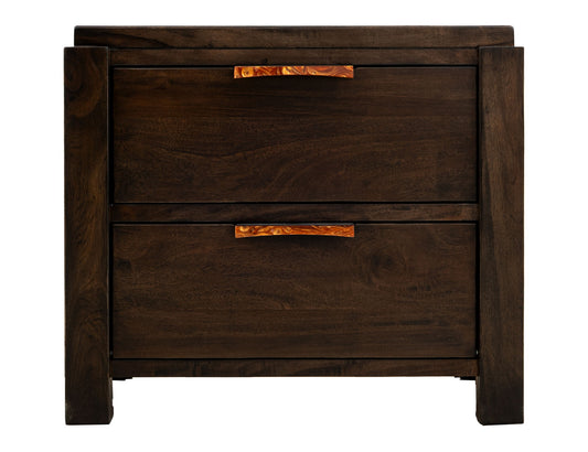 Raramuri - 2 Drawer Nightstand - Dark Brown