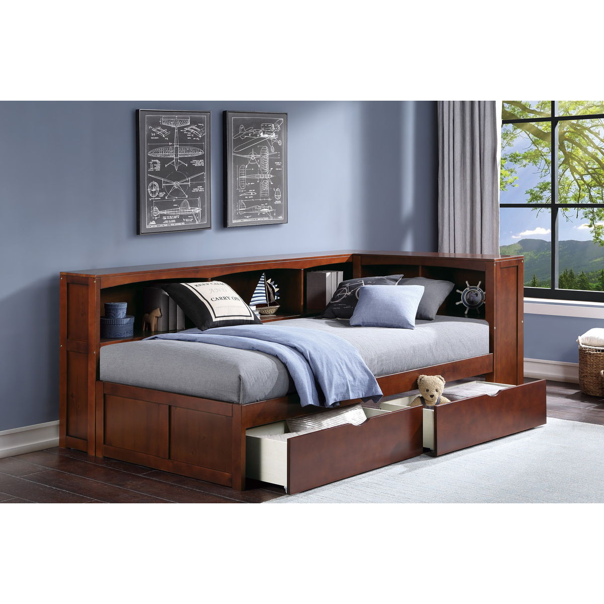 Rowe - Bookcase Corner Bed