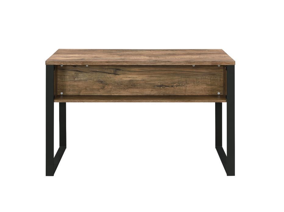 Aflo - Writing Desk - Weathered Oak & Black Finish