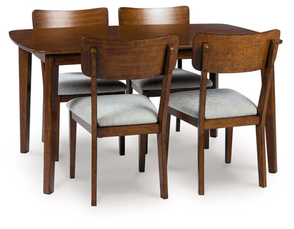 Lyncott - Dining Room Table Set (Set of 5) - Brown