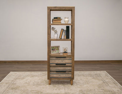 Tiza - Bookcase - Peanut Brown/ Chalk Colors