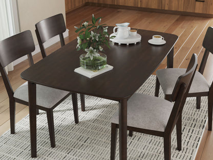 Dantenton - Dining Room Table Set (Set of 5) - Merlot