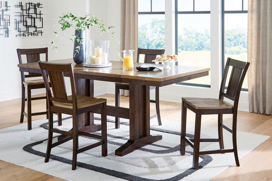 Anixburg - Dining Room Counter Height Set
