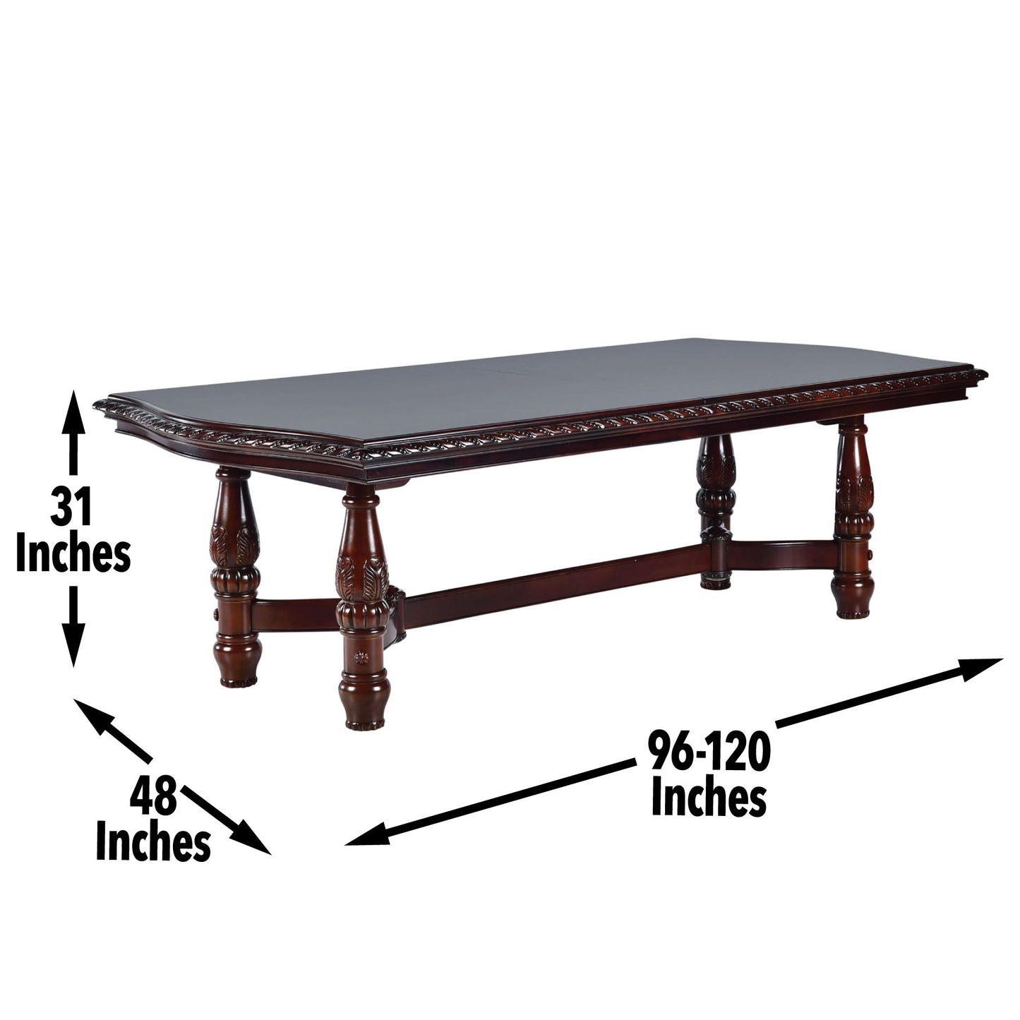 Antoinette - Ped Table With Leaf - Dark Brown