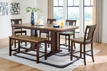 Anixburg - Dining Room Counter Height Set