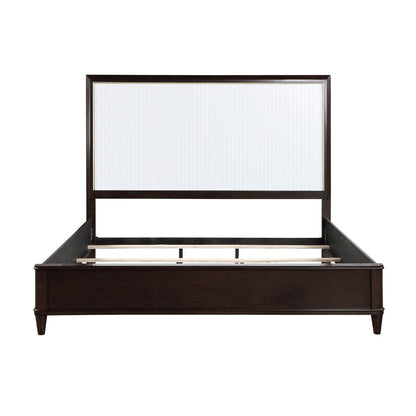 Niles - 4 Piece Set (Queen Bed, Nightstand, Dresser, Mirror) - White / Cherry