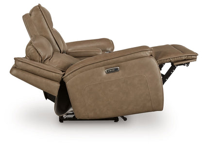 Malcesine - Power Reclining Loveseat With Console / Adjustable Headrest - Sahara
