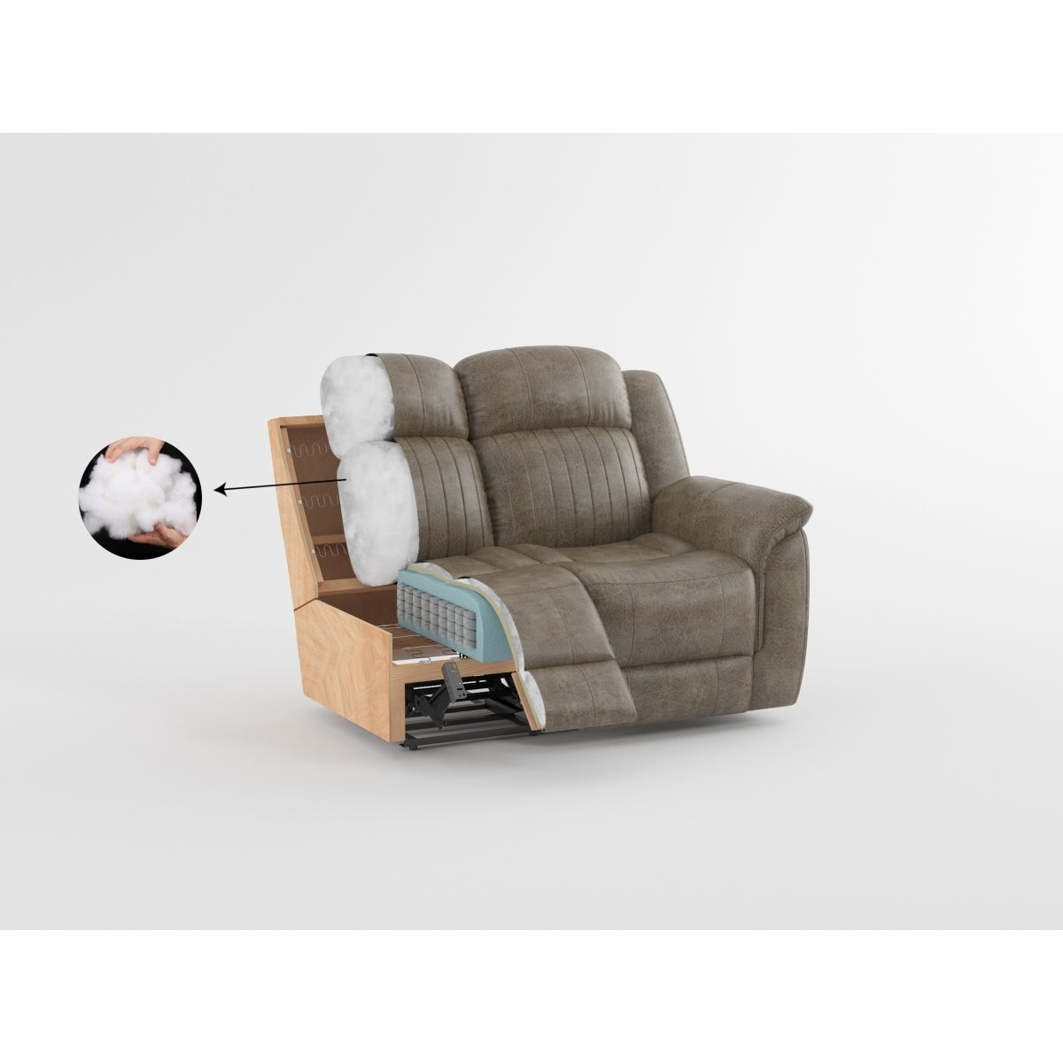 Centeroak - Double Reclining Loveseat With Center Console