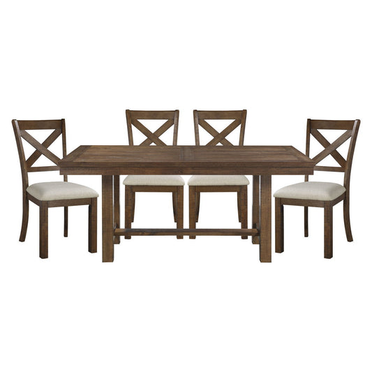 Bonner - 5 Piece Dining Room Set (Table & 4 Side Chairs) - Brown