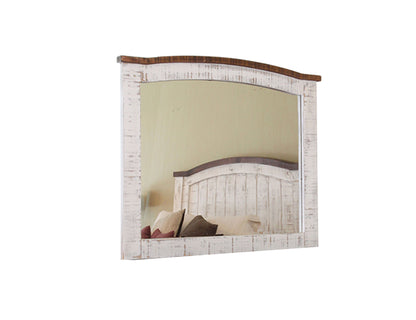 Pueblo White - Mirror - Antiqued White