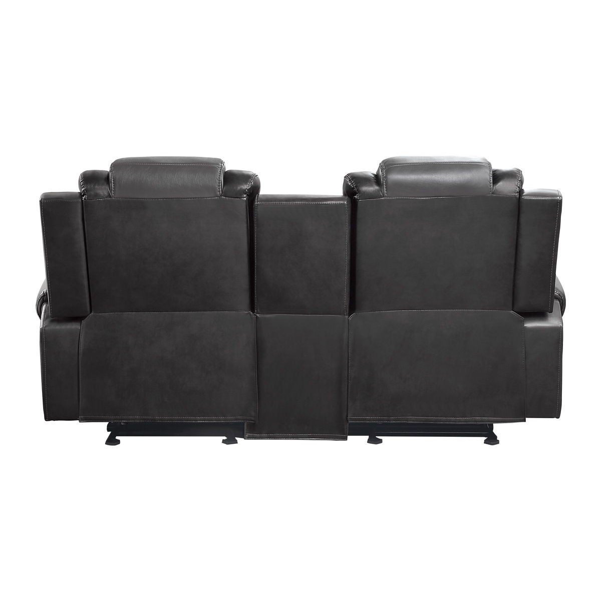 Briscoe - Double Glider Reclining Loveseat With Center Console - 2-Tone