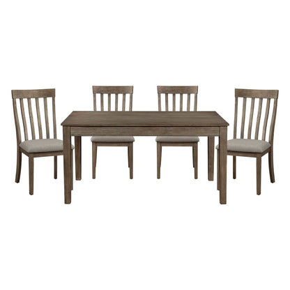 Armhurst - 5 Piece Dining Room Set (Table & 4 Side Chairs) - Brown