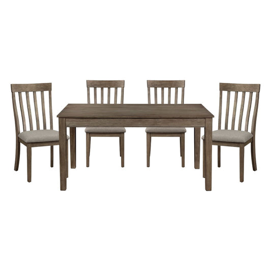 Armhurst - 5 Piece Dining Room Set (Table & 4 Side Chairs) - Brown