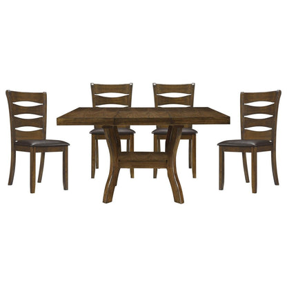 Darla - 5 Piece Dining Room Set (Table & 4 Side Chairs) - Brown