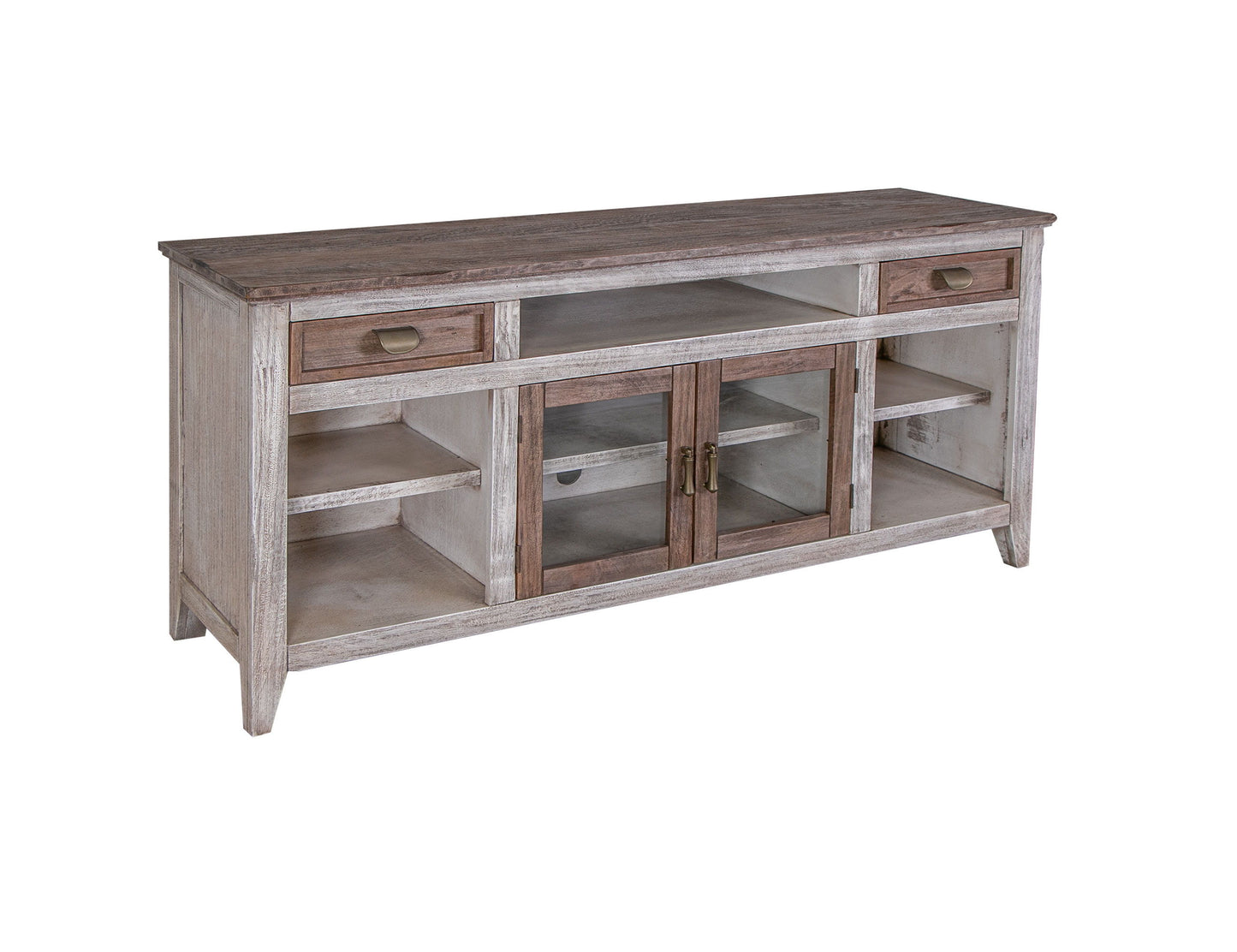 Sahara - 70" TV Stand - Light Cream / Brown Caramel