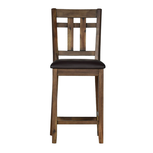 Saranac - Counter Chair (Set of 2) - Dark Brown
