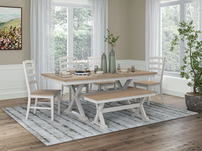 Westlinport - Rectangular Dining Room Butterfly Extension Table Set
